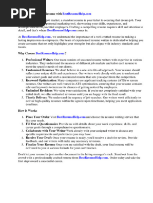 Resume Writing Template