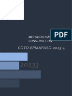 COTO-EPMAPASD-2023-4: Metodología de La Construcción