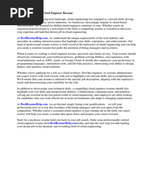 Cloud Engineer Resume