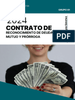 Análisis Del Contrato de Reconocimiento de Deuda, Mutuo y Prórroga - Grupo 01