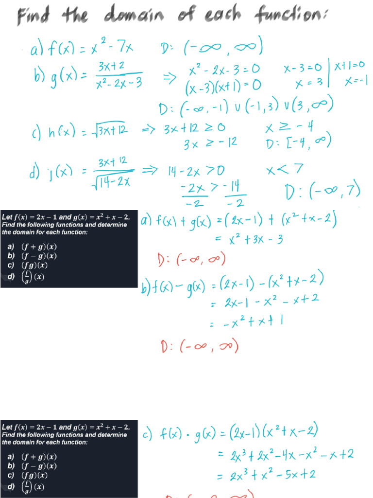 Operation and composition of functions pdf