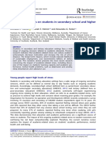 The Impact of Stress On Students in Secondary Scho