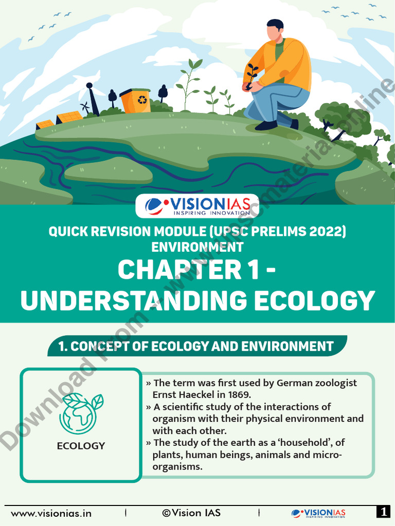 Understanding Ecology for UPSC | PDF | Food Web | Ecosystem