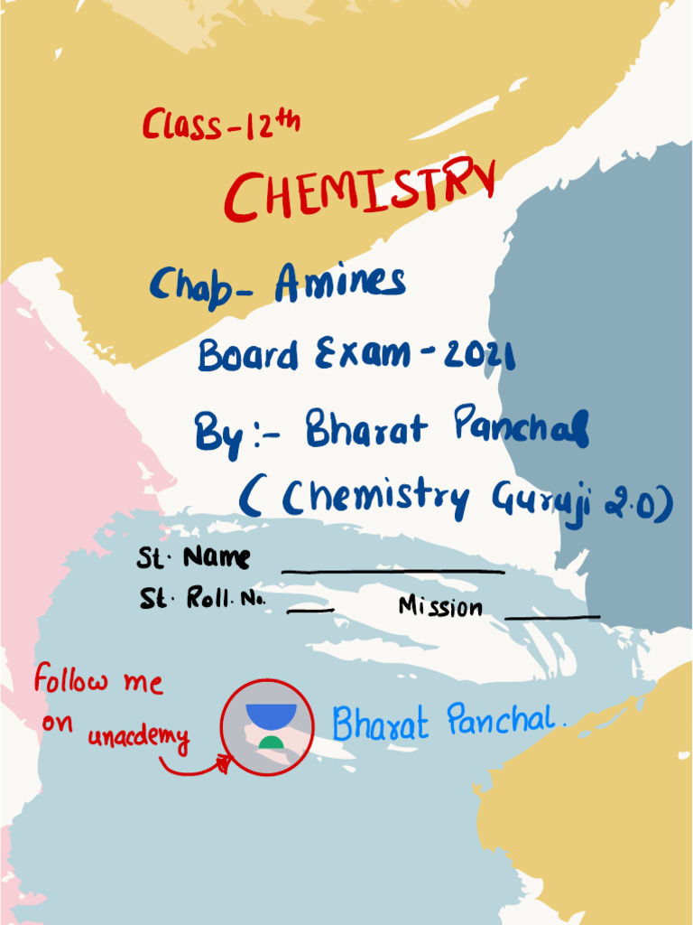 Amines By Bharat Panchal Sir Pdf Amine Physical Sciences