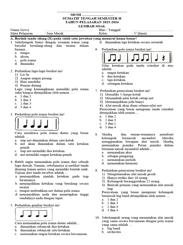 Soal Seni Musik Pdf