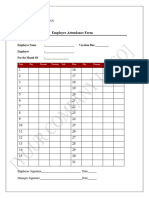 Formulir Absensi Karyawan