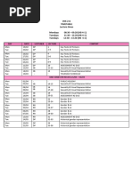 VKK 211 2024 Lecture Timetable and Assessment Schedule