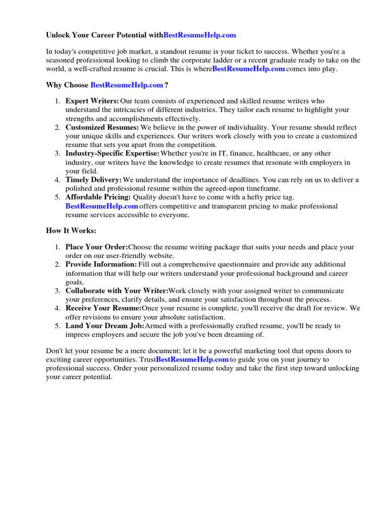 Help Me Write My Resume PDF Résumé Usability