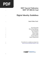 Digital Identity Guidelines: Nist Special Publication Nist SP 800-63-4 Ipd