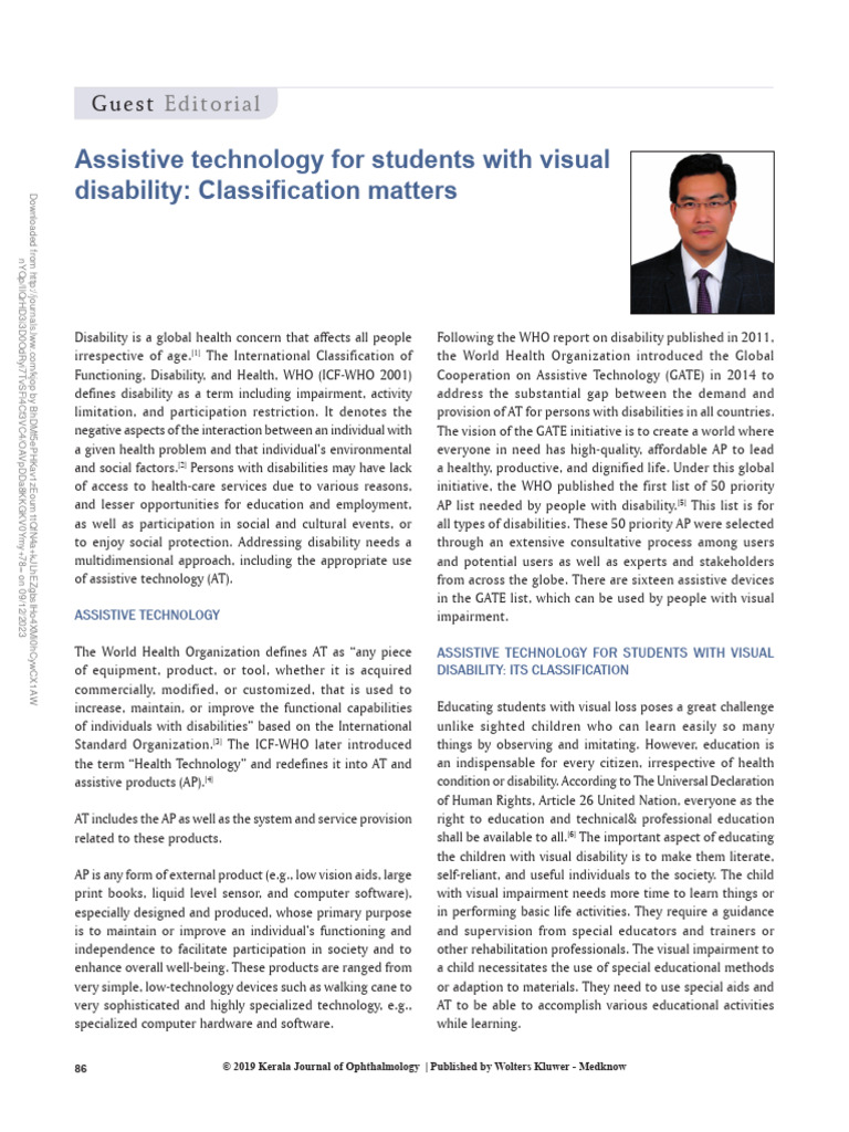 Assistive Technology For Students With Visual.2 | PDF | Visual ...