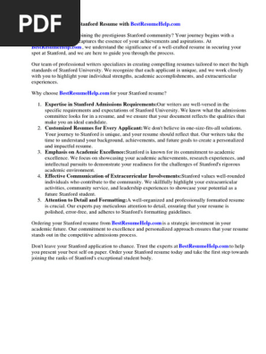 Stanford Resume