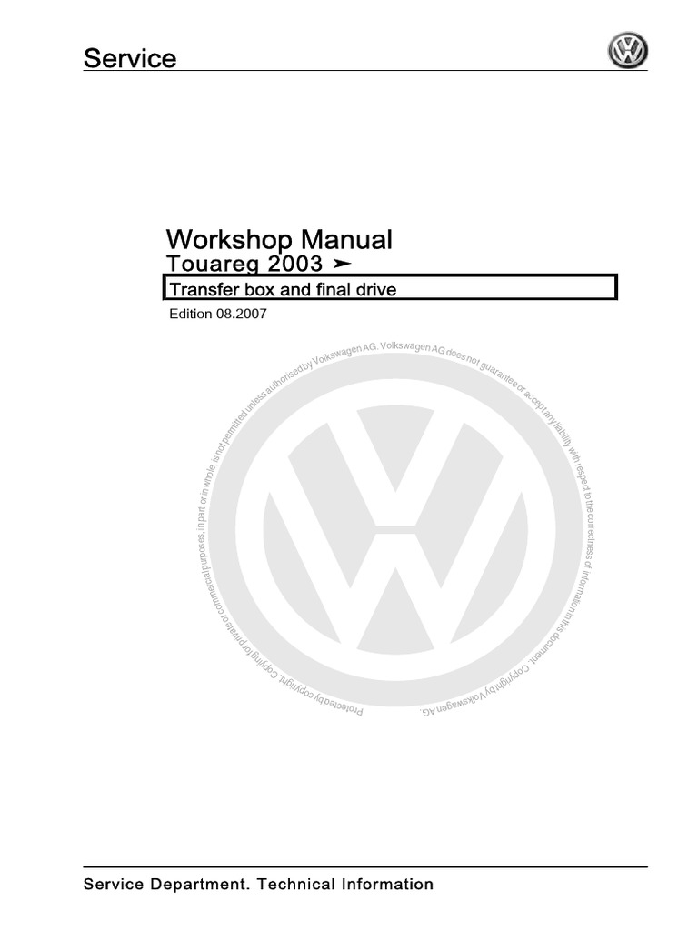 Touareg Transfer Case PDF Mechanical Engineering Land Vehicles