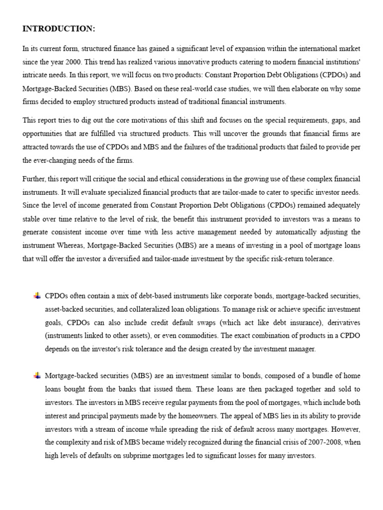 Fe Cia1 PDF Mortgage Backed Security Collateralized Debt Obligation