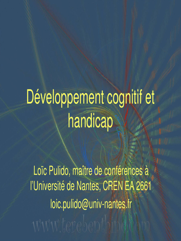 Développement cognitif et handicap 3-4 ans | PDF | Lexique | Sciences ...