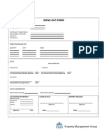 Move Out Form PDF