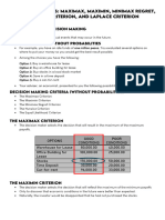 Managerial Science Decision Analysis 