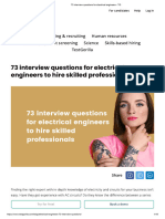 73 Interview Questions For Electrical Engineers - TG