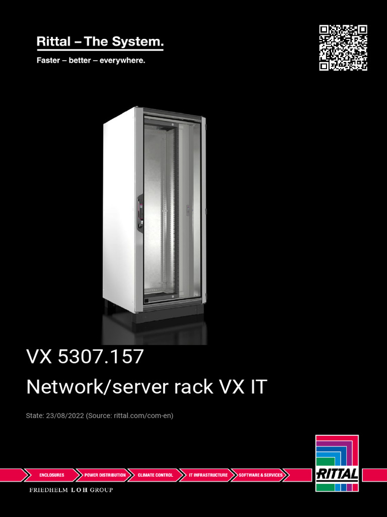 Rittal VX IT Server Cabinet Model 5307.157 | PDF | Door | Sheet Metal