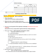 Graded Activity 1 Develop A Research Idea