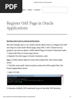 Register OAF Page in Oracle Applications