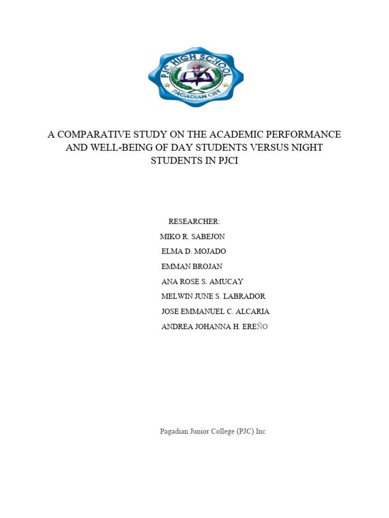 A Comparative Study On The Academic Performance and Well (0001) | PDF ...