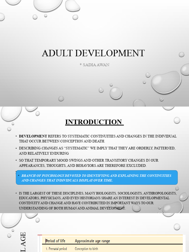 Adult Development | PDF