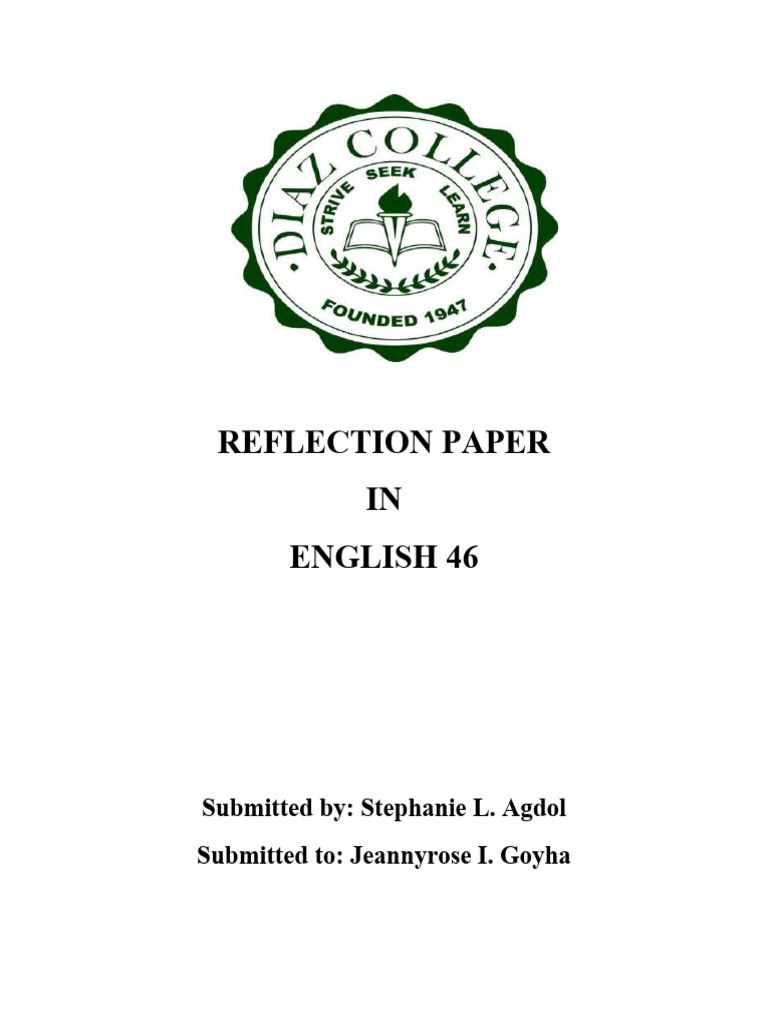 Reflection paper in english 46 pdf information communication