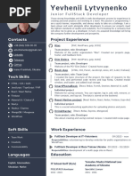 Black White Minimalist CV Resume