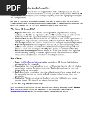 Hp Resume Help