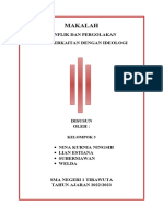 Makalah Konflik Dan Pergolakan Yang Berkaitan Dengan Ideologi