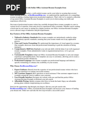 Office Assistant Resume Examples