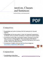 Connectives Clauses Sentences