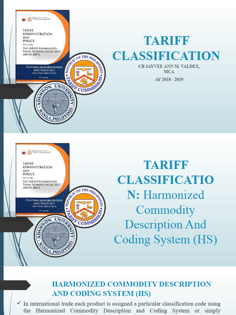 Tariff Classification PDF