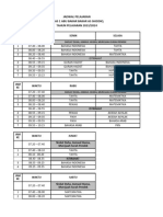 Jadwal Pelajaran Kelas Selama Pembangunan