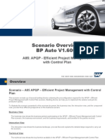 Scenario Overview BP Auto V1.600: A85: APQP - Efficient Project Management With Control Plan
