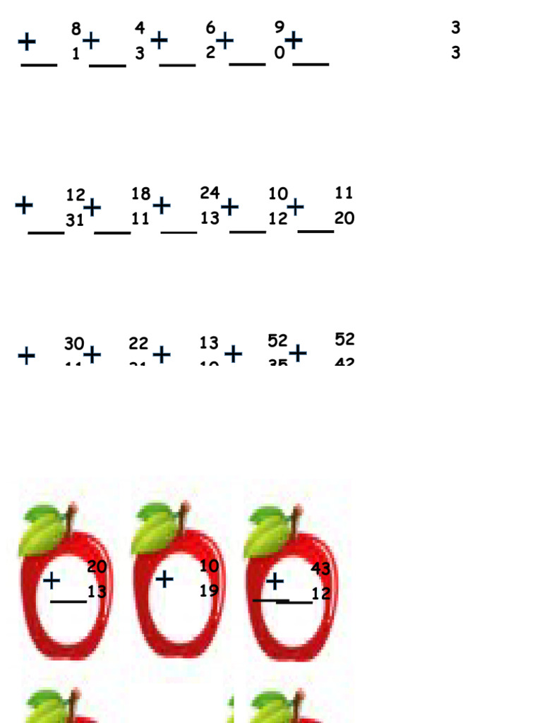 Addition Worksheets | PDF