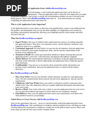 Job Application Letter Format in Bangla