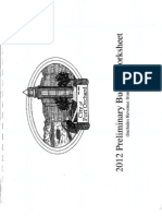 2012 Preliminary Budget Worksheet