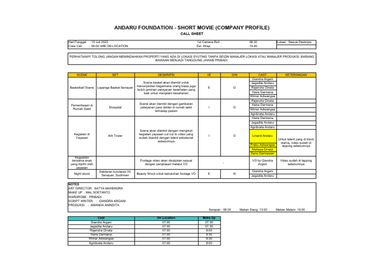 Profil Singkat Andaru Foundation | PDF