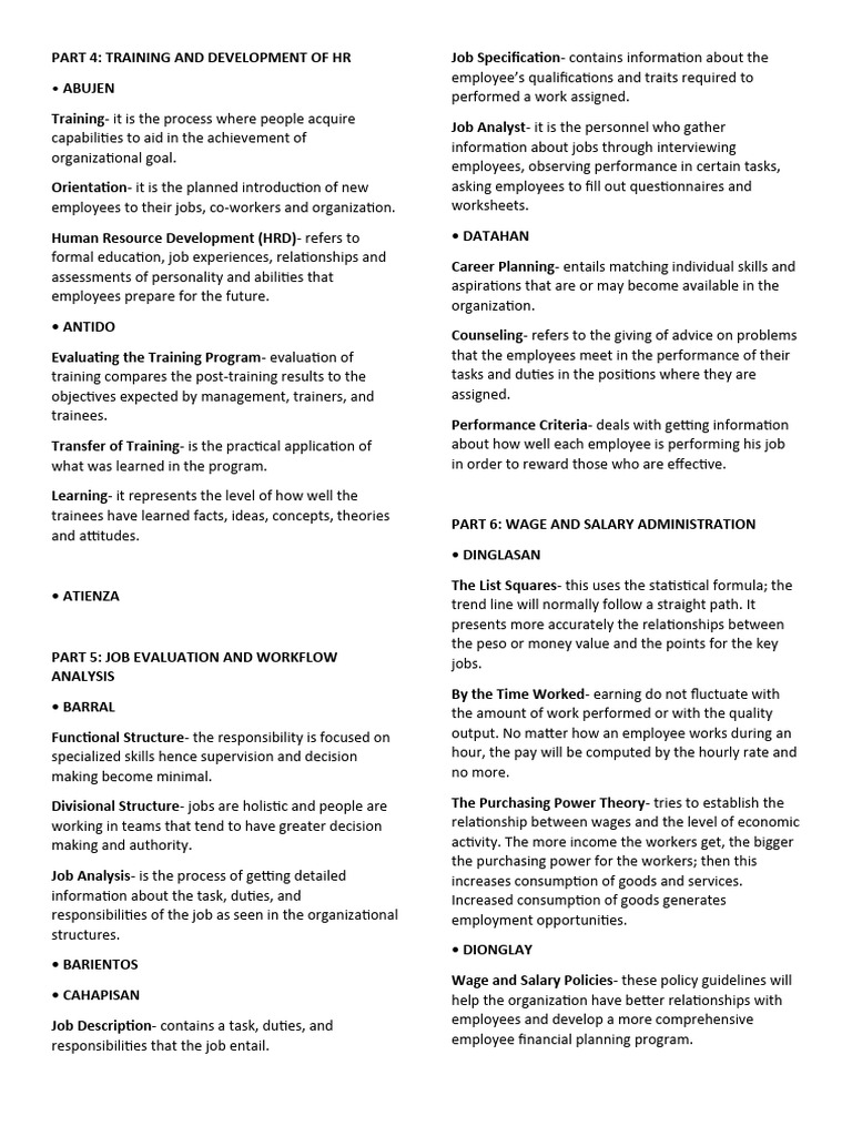 Terms Terminologies Pdf Performance Appraisal Employment