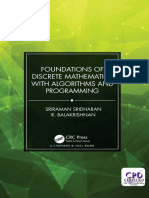 Foundations of Discrete Mathematics With Algorithms and Programming by Sriraman Sridharan, R. Balakrishnan