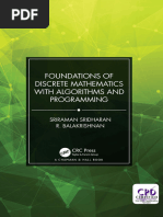 Foundations of Discrete Mathematics With Algorithms and Programming by Sriraman Sridharan, R. Balakrishnan