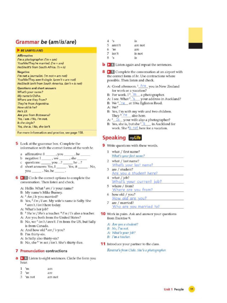 English Homework Unit 1 | PDF