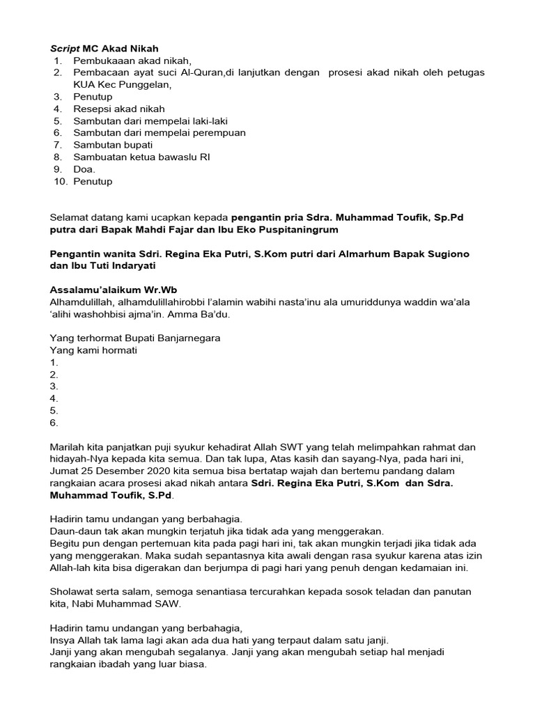 Script Mc Akad Nikah Pdf