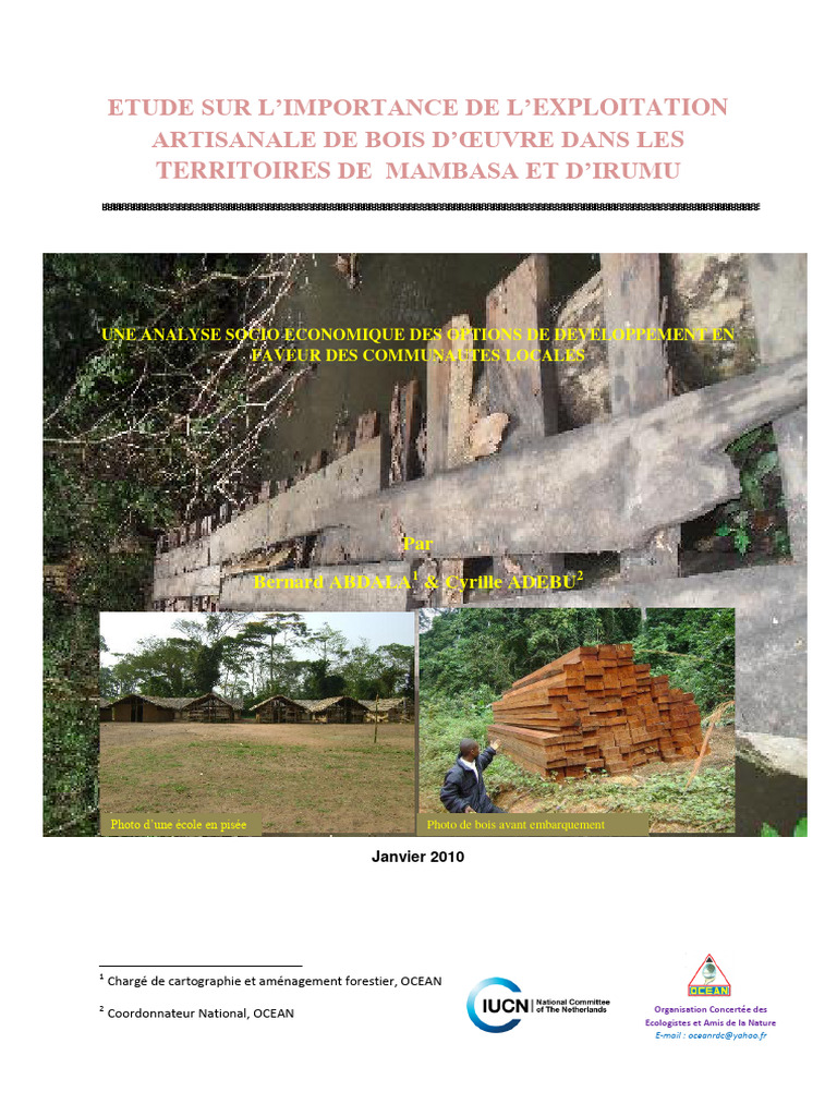 Exploitation artisanale à Mambasa et Irumu | PDF | Forêt ...
