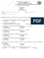 Summative Test 3 Grade 7 W10 Mixtures