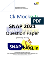 SNAP 2021 Question Paper With Solutions PDF