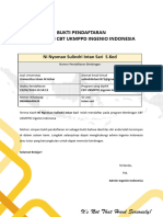 Bukti Pengisian Data Dasar Akademik Ukmppd Ingenio - Ni Nyoman Sulindri Intan Sari