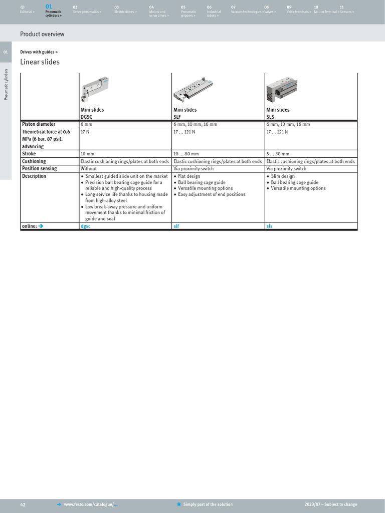Pneumatic Cylinders Product Overview | PDF | Engines | Equipment