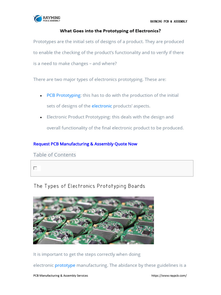 What Goes Into The Prototyping of Electronics | PDF | Prototype | 3 D ...